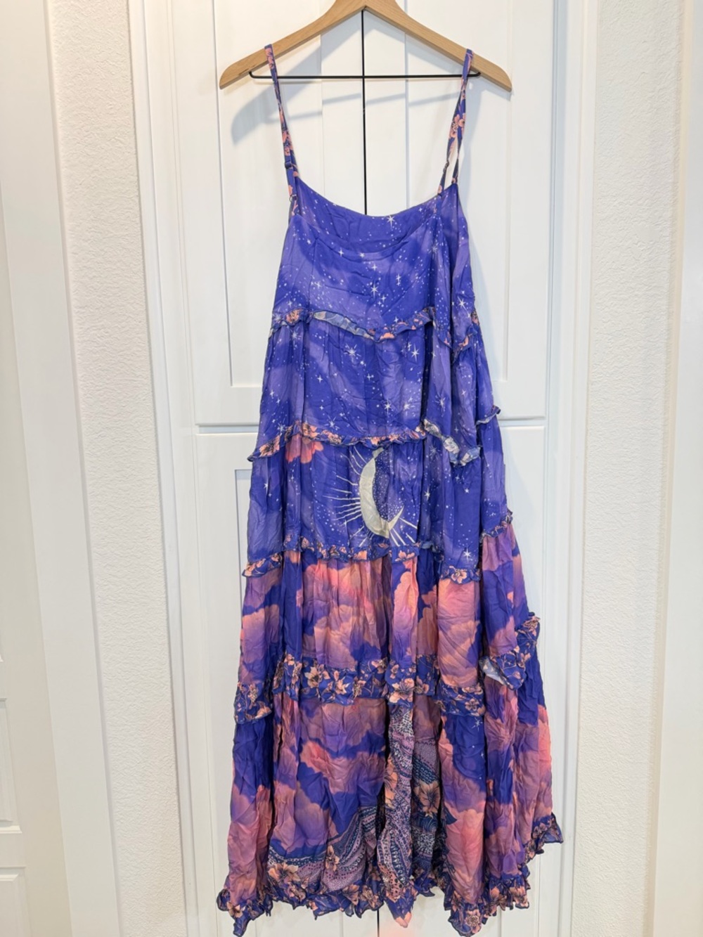 Spell Purple and Pink Floral Maxi Dress-Rare - Picture 2 of 3